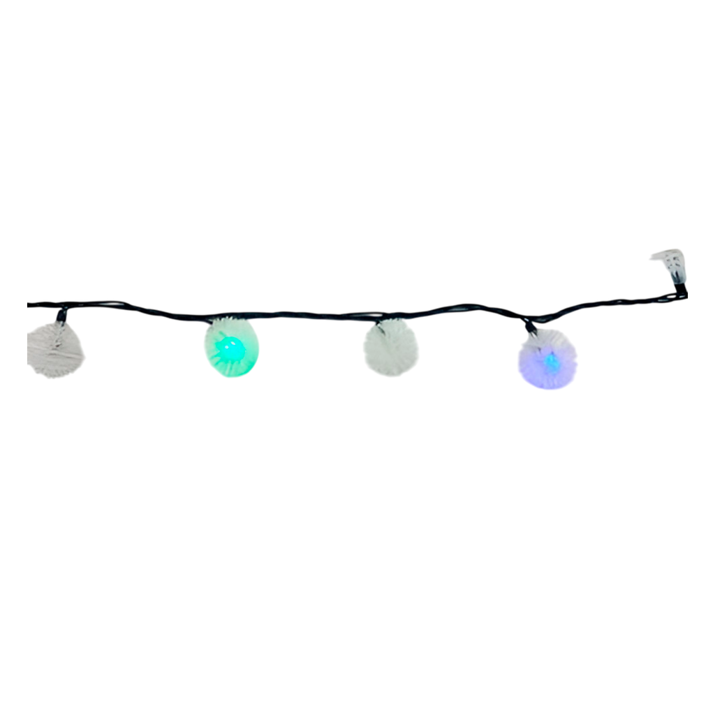 Conexion  navideña 100l tipo nieve 8f 8m multifuncional cable verde