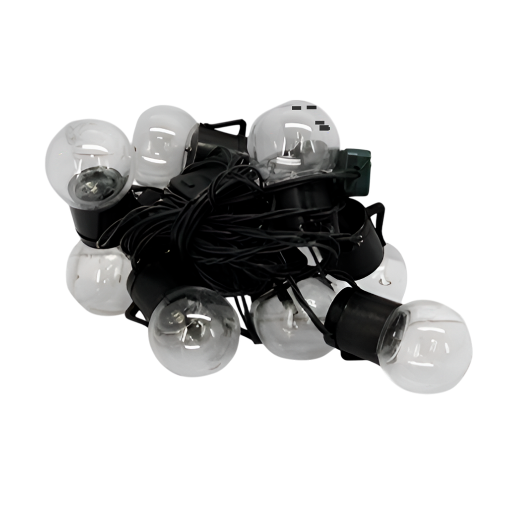 Conexion  navideña 10l 3.6m blanco calido  cable verde sh055