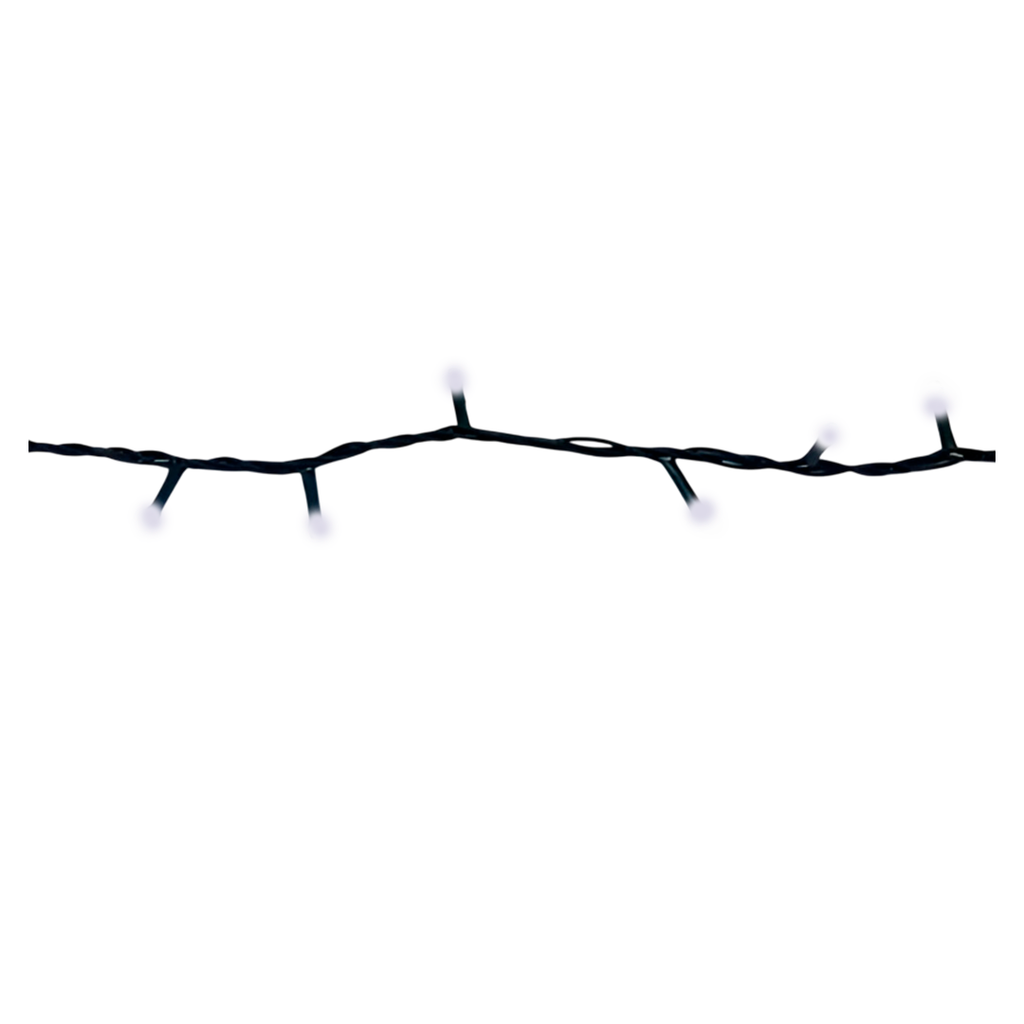 Conexion  navideña 140l 8f 7m blanco cable verde lsh006