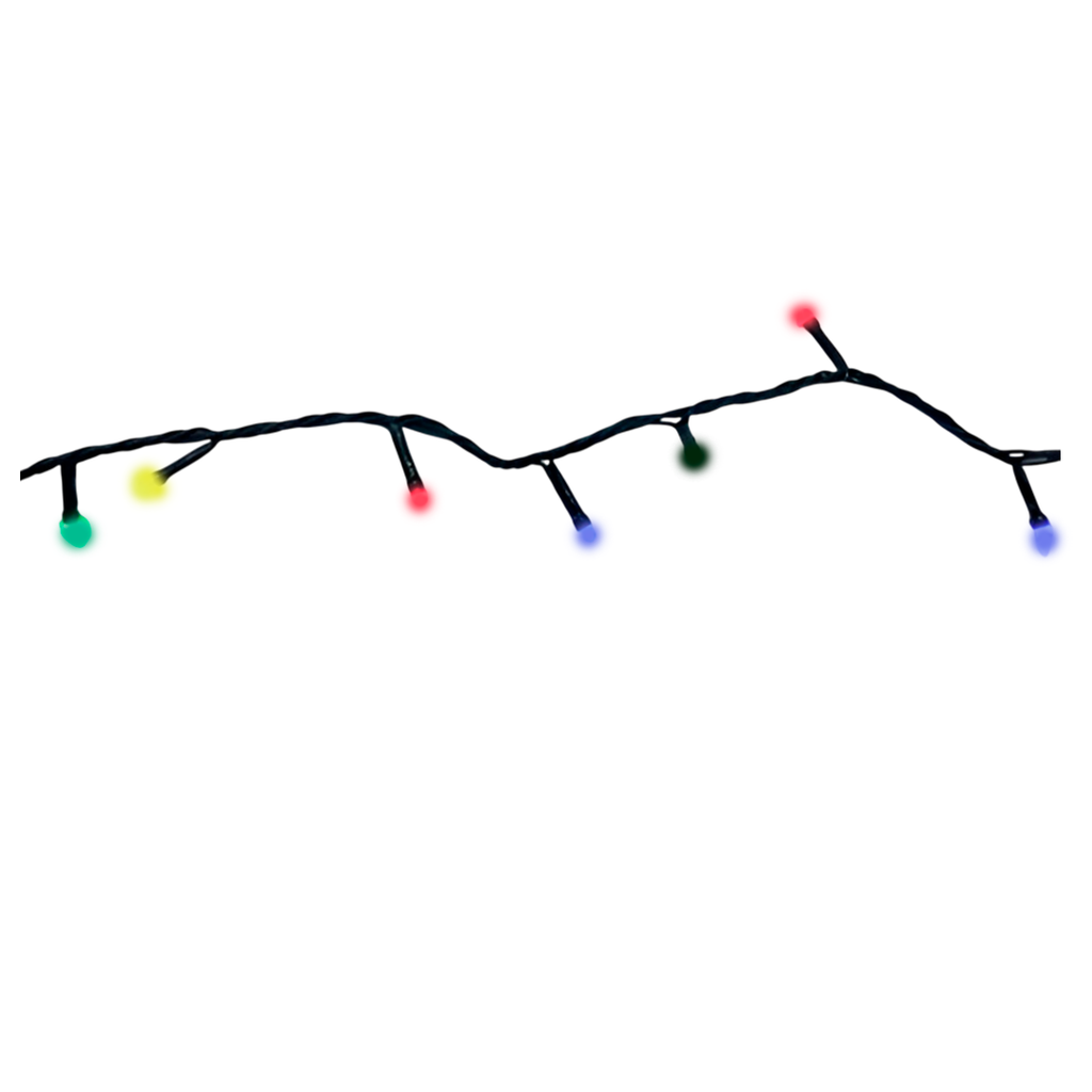 Conexion  navideña 140l 8f 7m multifuncional cable verde con musica