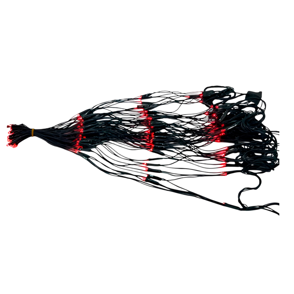 Conexion  navideña 150l tipo/redonda  8f 5.6m rojo cable verde