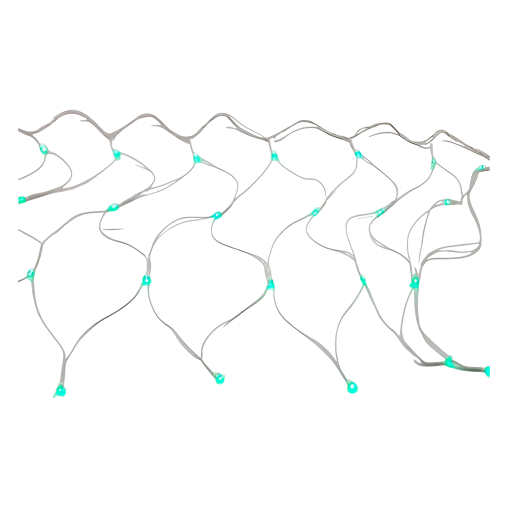 Conexion  navideña150l tipo/redonda  8f 5.6m verde cable blanco