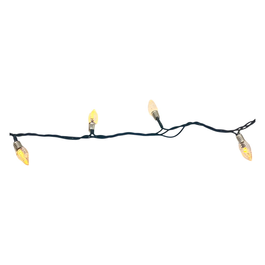 Conexion navideña 26l 8f 2.4m blanco calido  cable verde h049