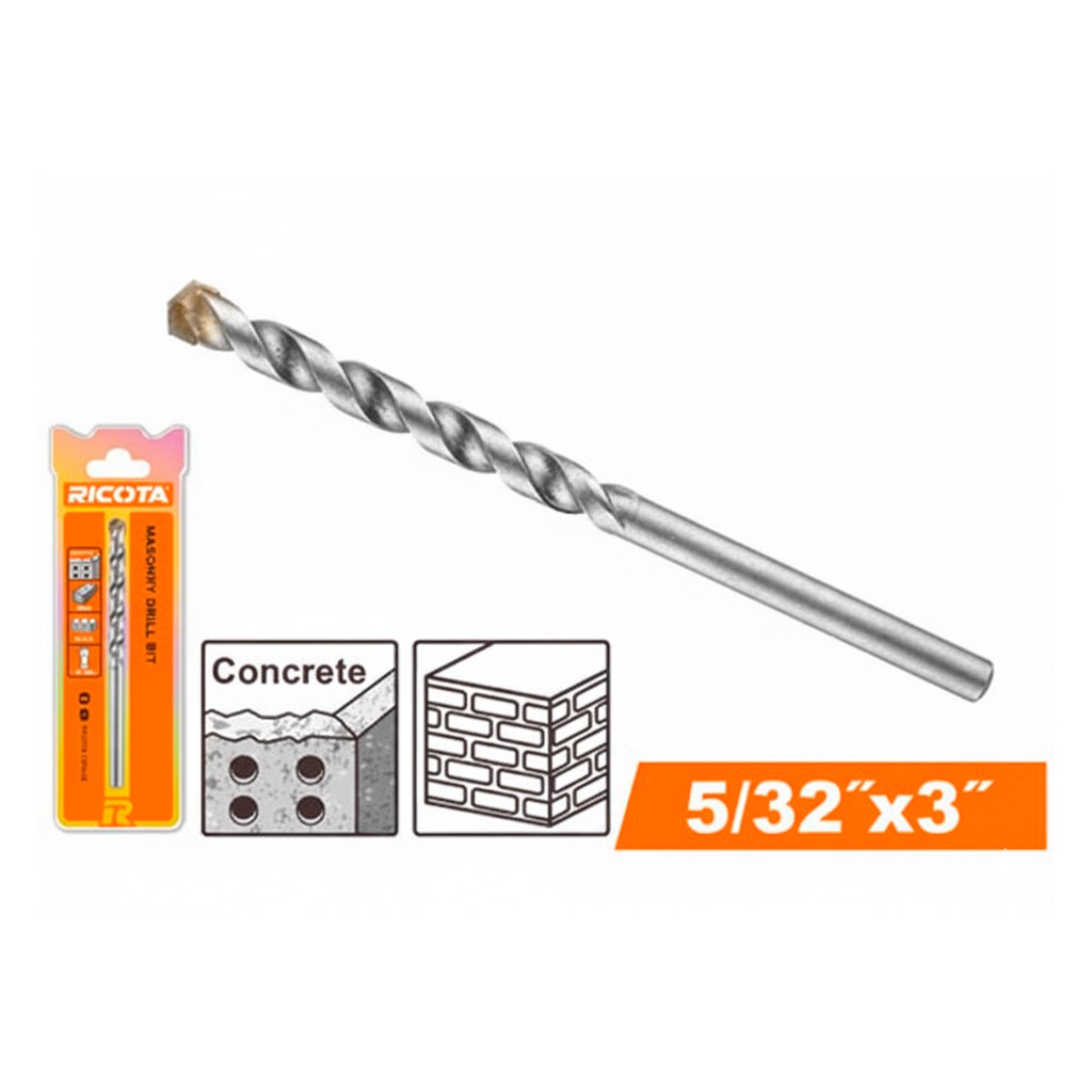 Broca concreto  5/32x3" ricota uracdb0532