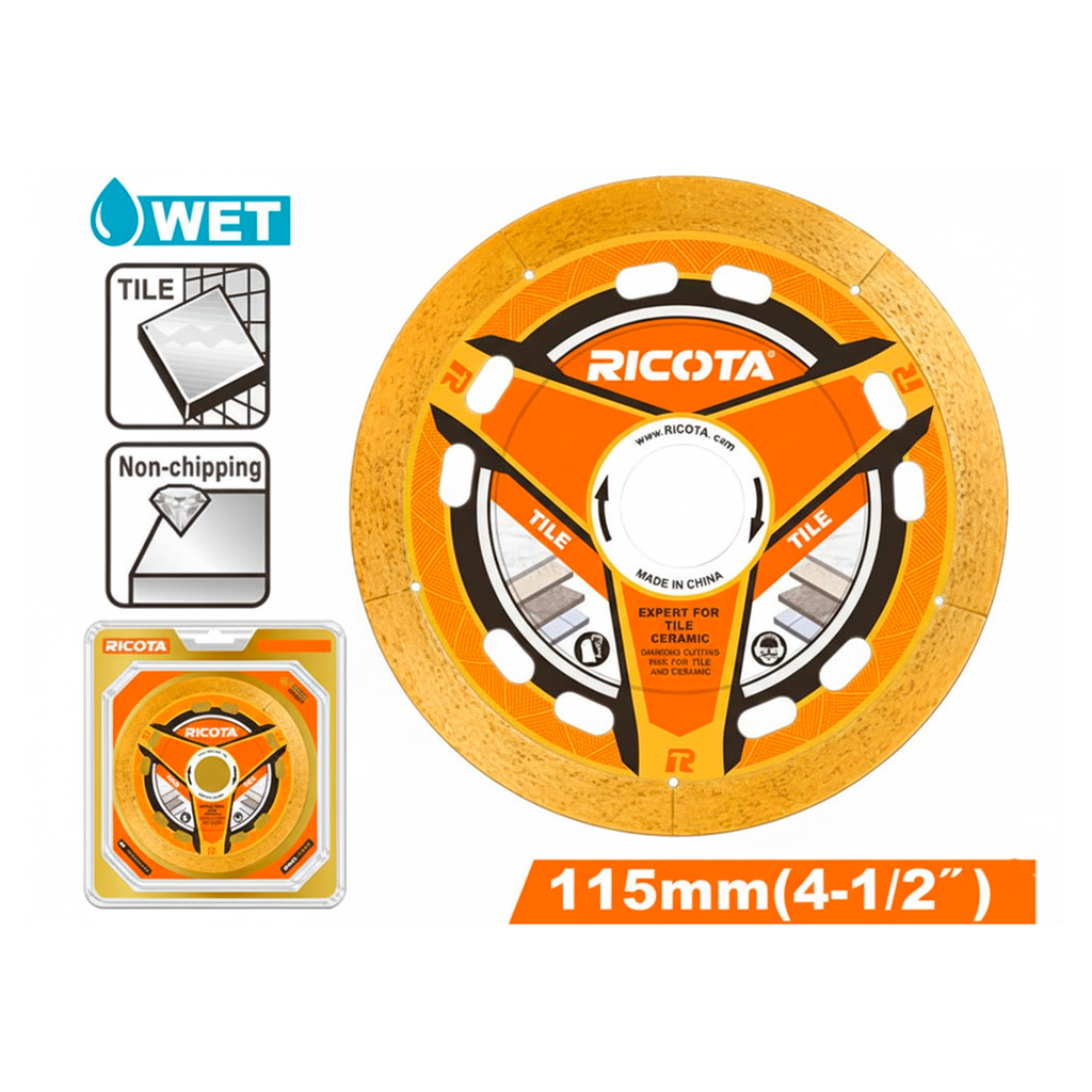 Disco cortar concreto   4.1/2" diamante ricota 1151