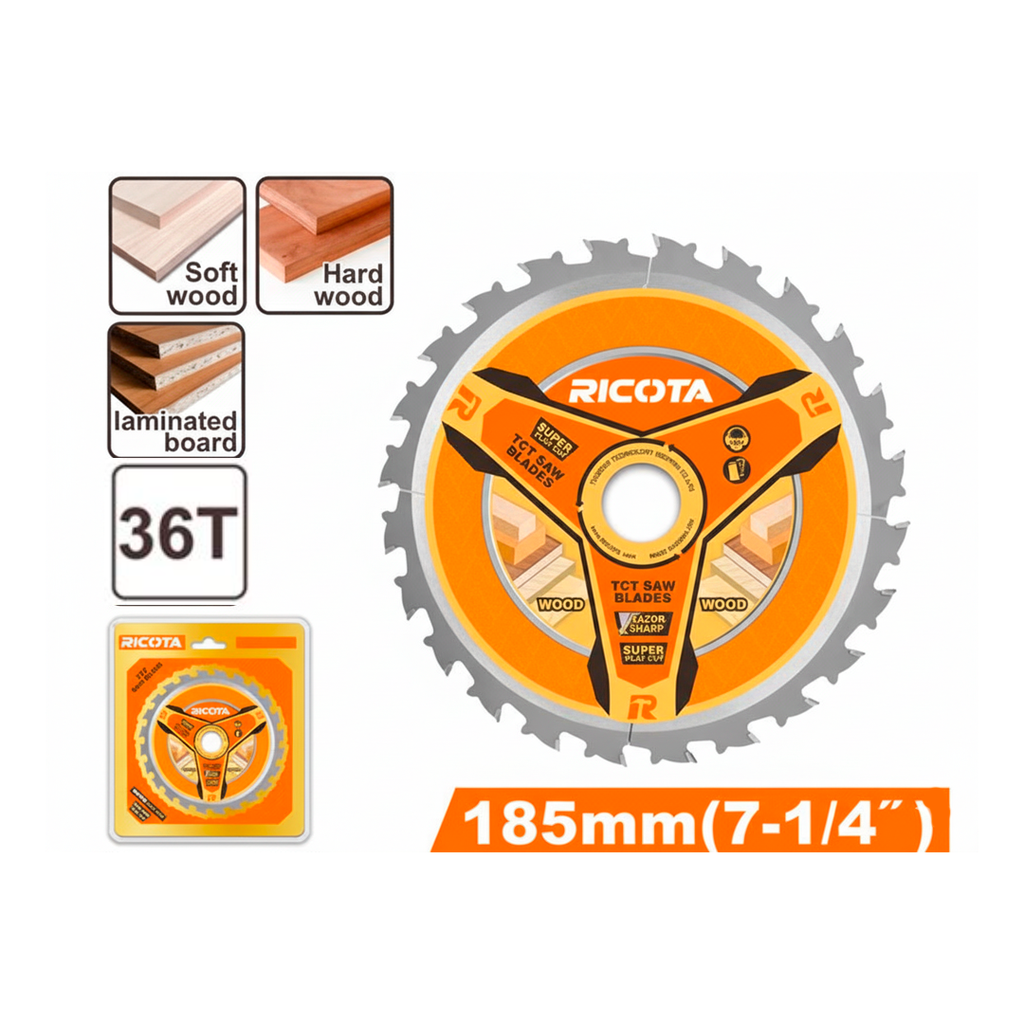 Disco sierra circular 7.1/4" 36dt ricota 2101