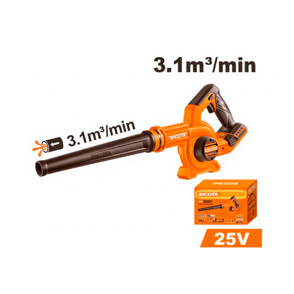 Sopladora 25v 3.1m3 sin bateria ricota rcab510