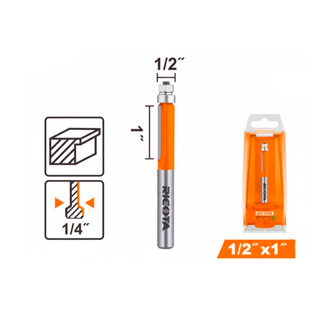 Broca para router ajuste raz 1/2x1" ricota