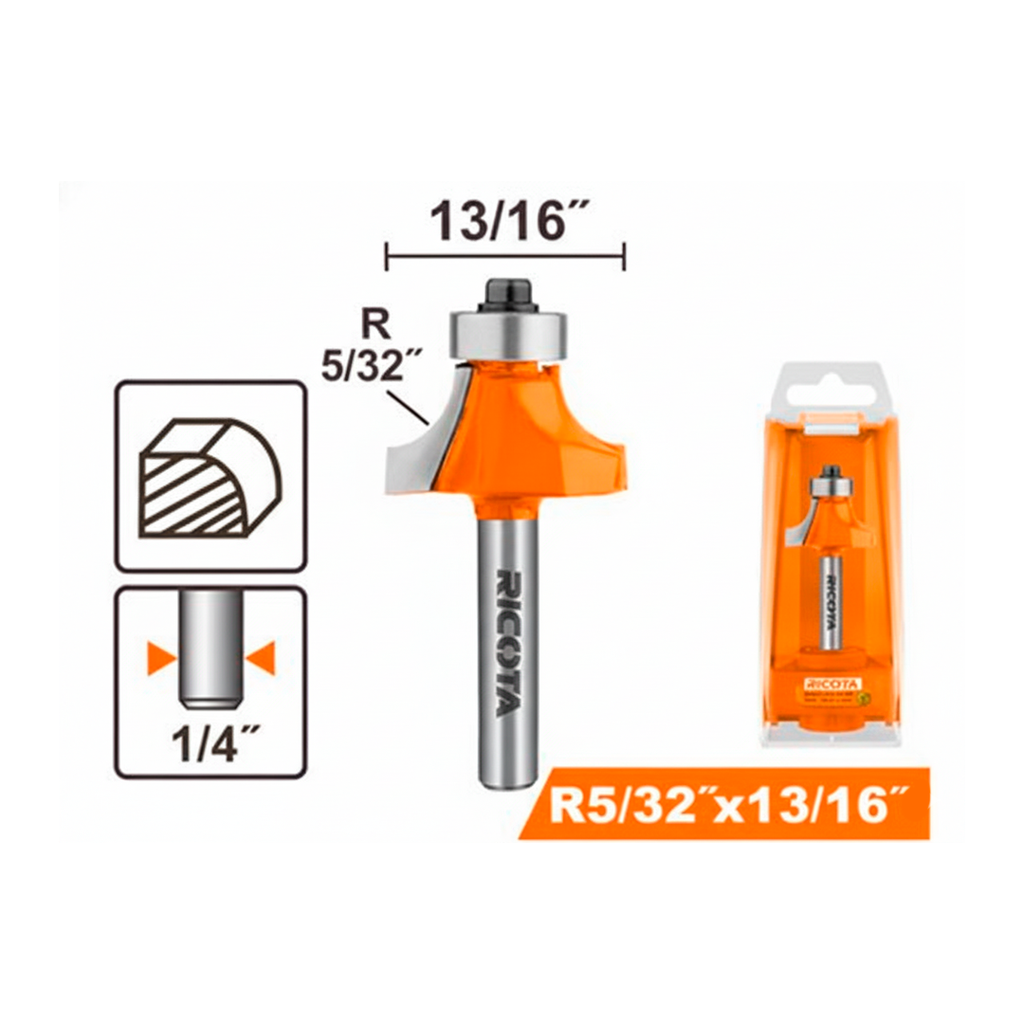 Broca para router equina 13/16" ricota 0502