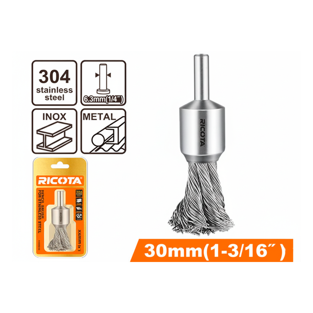 Cepillo alambre 1.3/16" ricota rapb20301