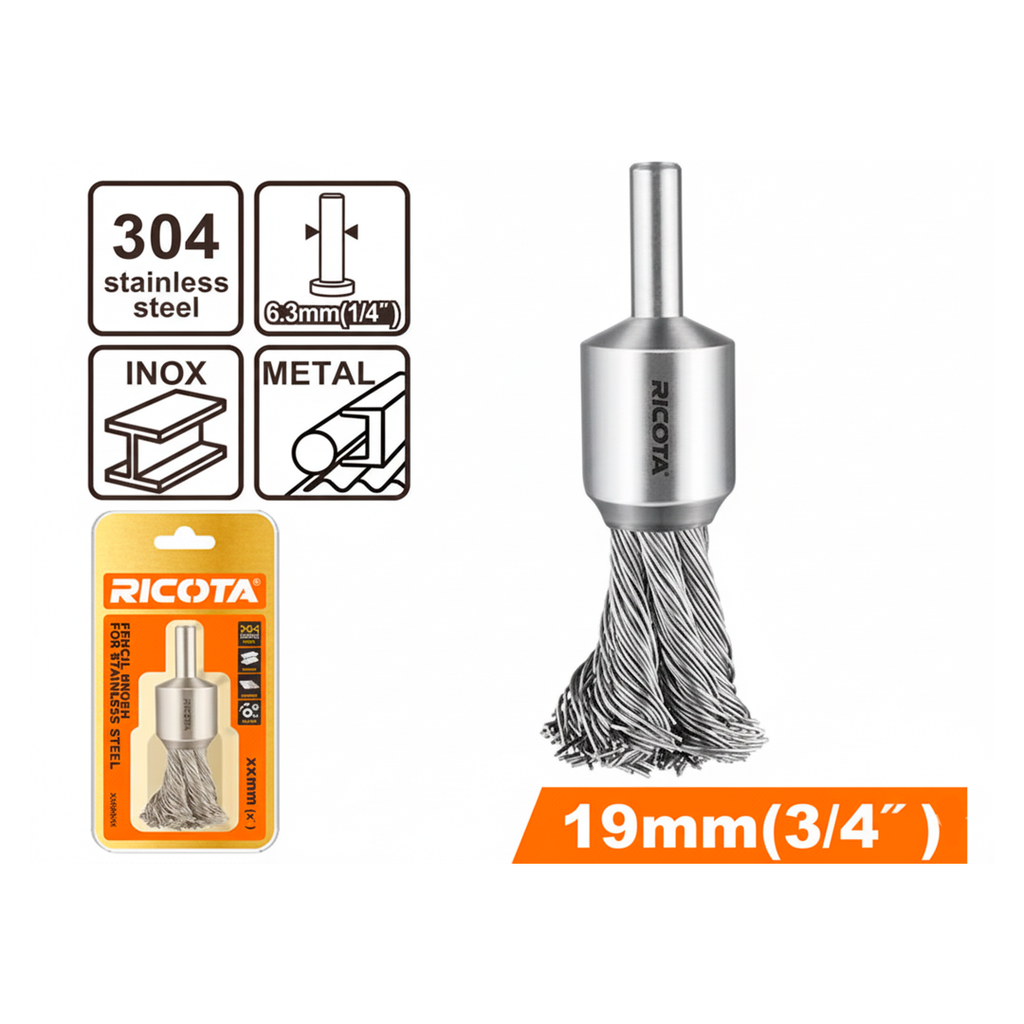Cepillo alambre 3/4" ricota rapb20191