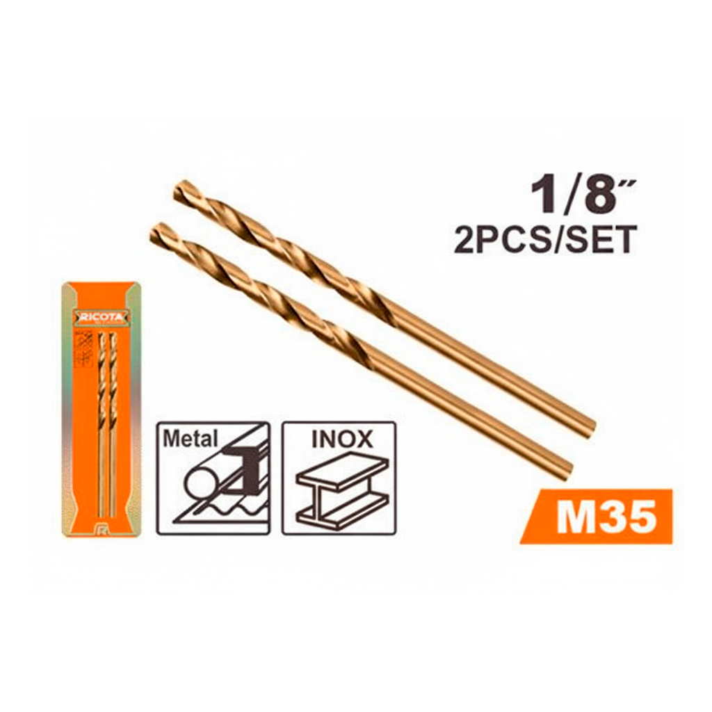 Broca hierro 1/8" cobalto ricota b010835