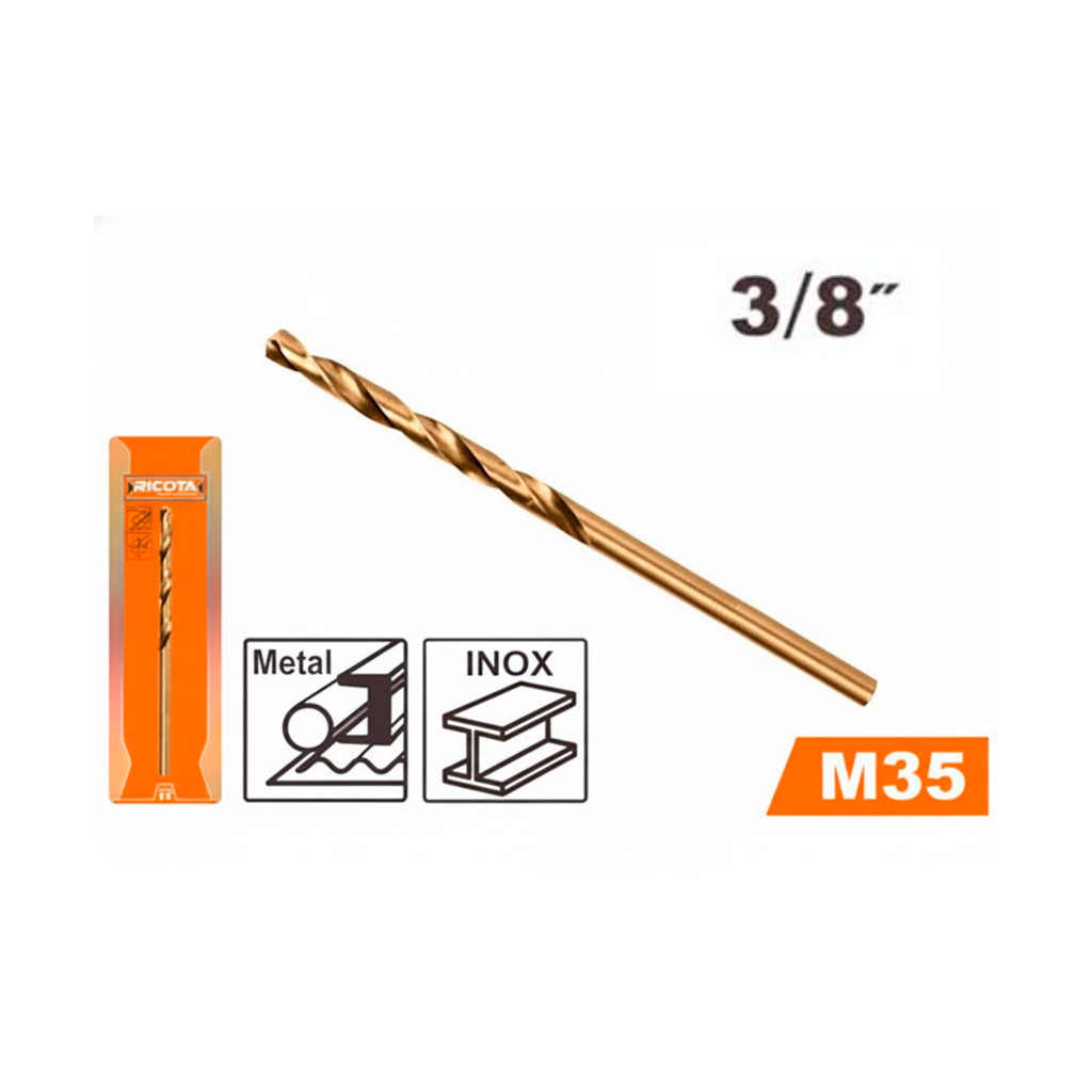 Broca hierro 3/8" cobalto ricota b030835