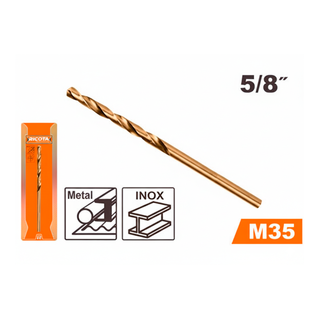 Broca hierro 5/8" cobalto ricota b050835