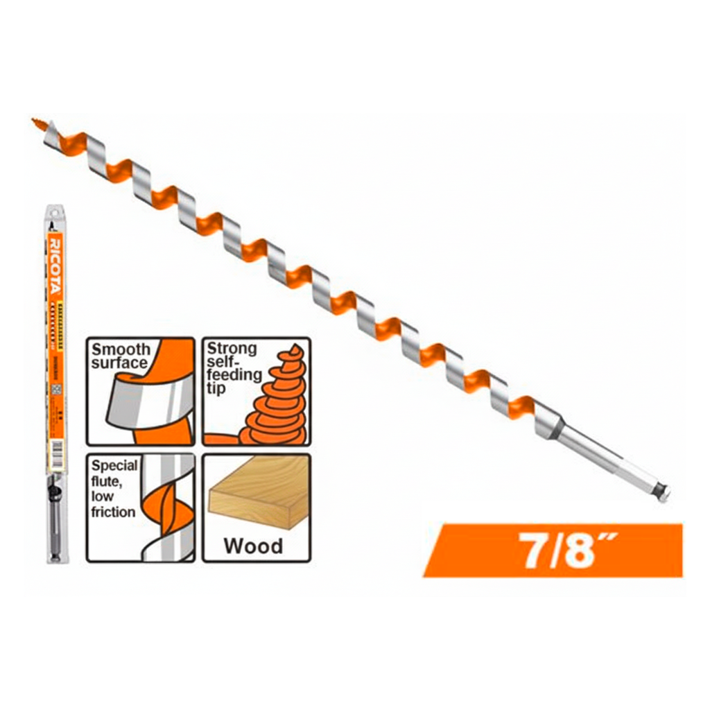 Broca madera auger 7/8" ricota uraadb0708