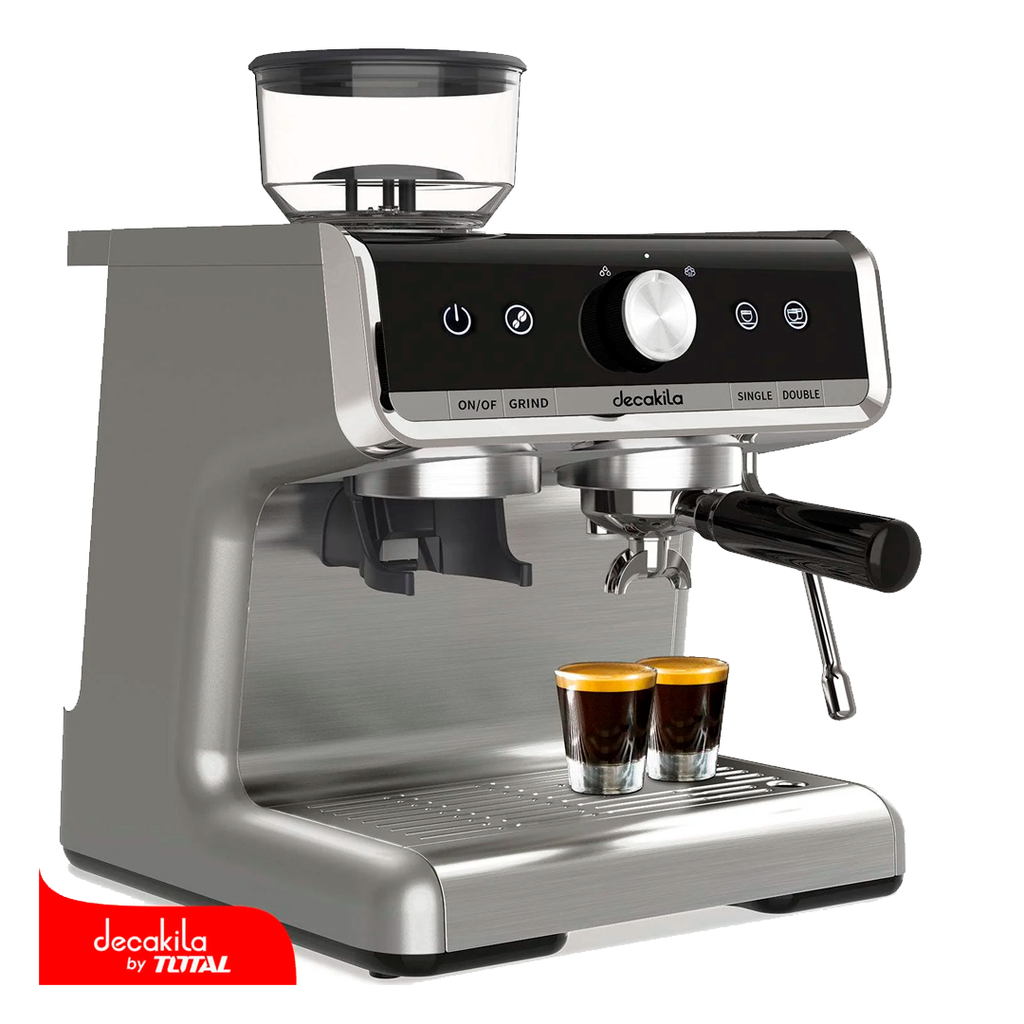 Maquina de café expresso con moledor decakila kucf010m plateado