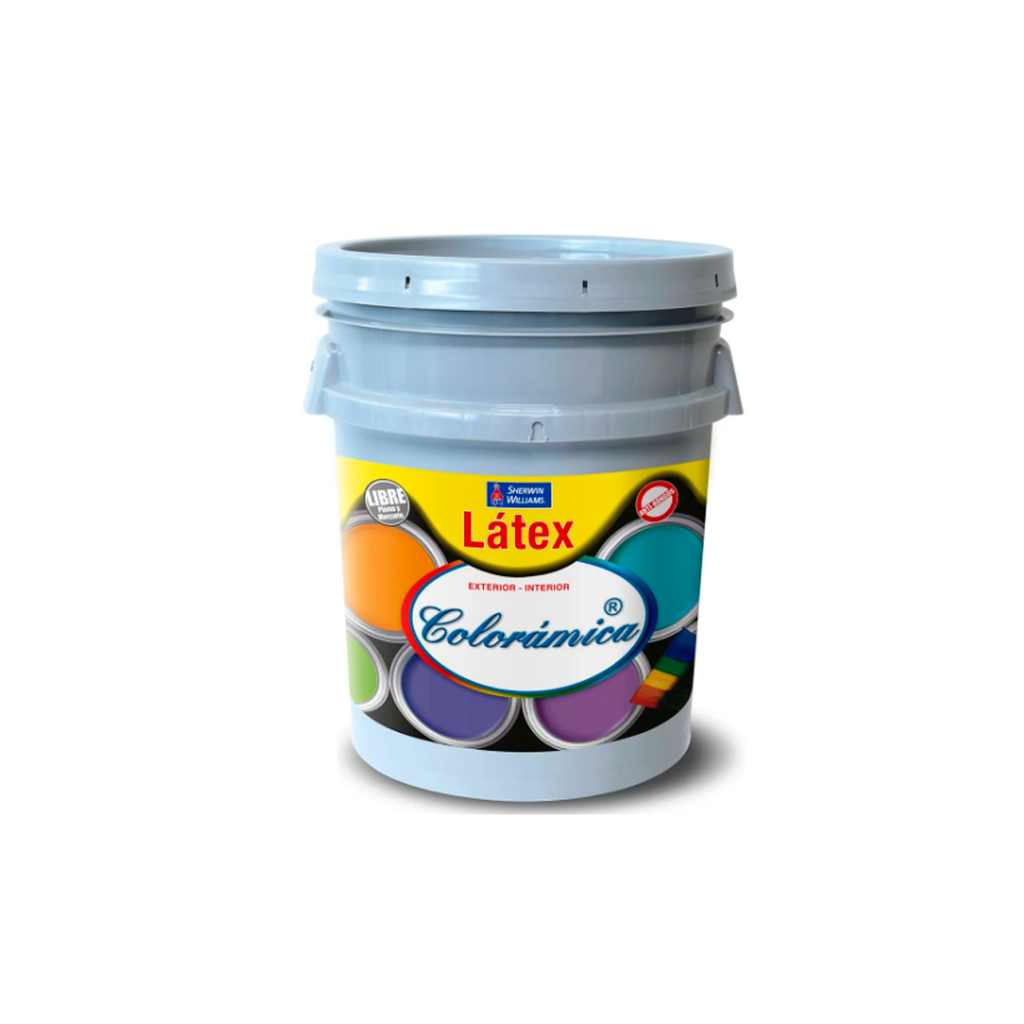 Pintura coloramica latex 1-cubeta sherwin williams blanco