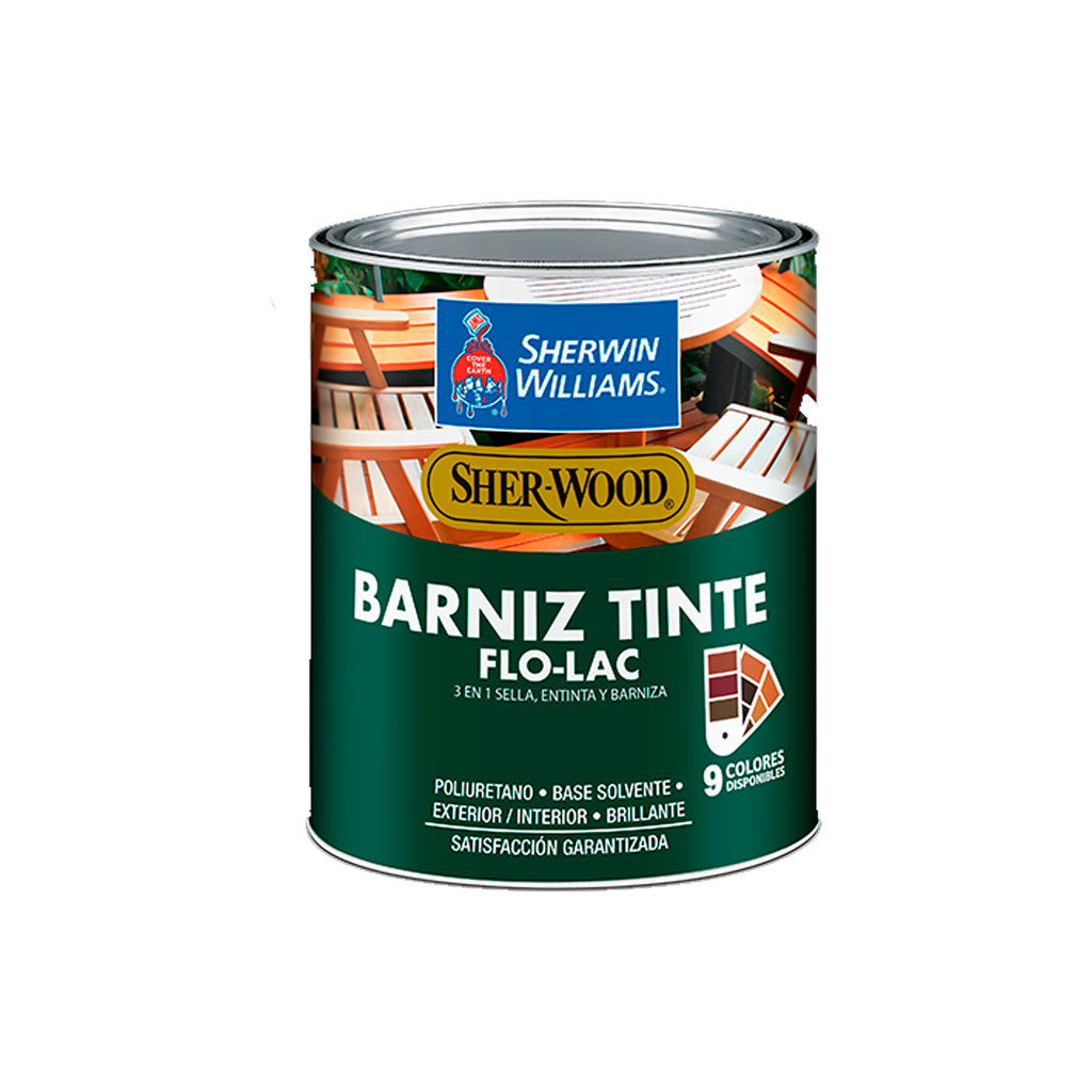 Barniz-tinte flo-lac 1/4-galon sherwin williams roble oscuro