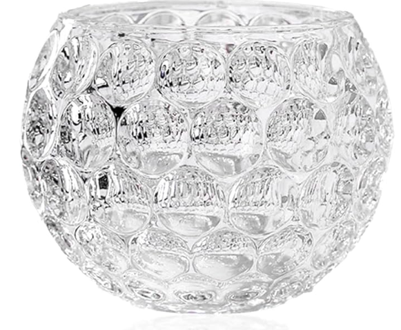 Candelabro de vidrio 7x5.5cm 2-pcl1604-1466