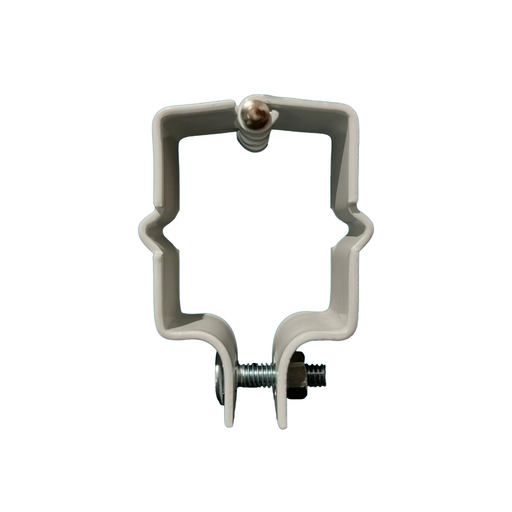 [91156] Abrazadera para reja  de jardin sin acceso blanco