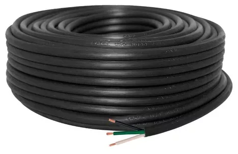 [58628] Cable electrico 3x12 awg negro cordon tsj