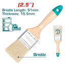 Brocha Para Pintar 2.5" Mango De Madera Total Tht84252