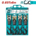 Faja Para Amarrar Carga 6Mt 4Pc Con Rac Total