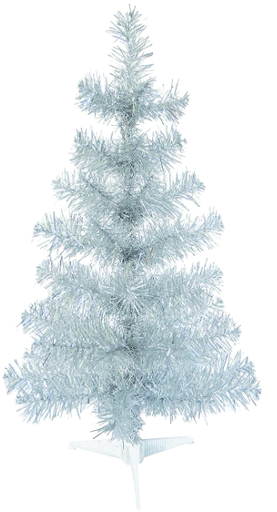 [98437] Arbol De Navidad 16" 60T/2" Blanco Base De Plastico