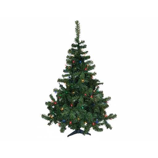 [19056] Arbol De Navidad 3' 115T/3" Lujo Base Plastica Verde