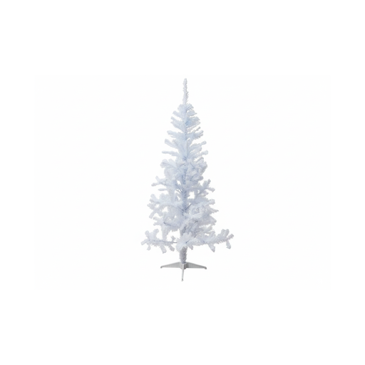 [98431] Arbol De Navidad 4' 186T/2" Economico Base Plastica Blanco