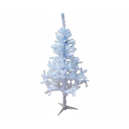 [98432] Arbol De Navidad 5' 230T/2" Econom Base Plastico Blanco