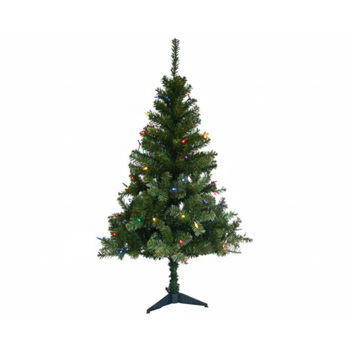 [15803] Arbol De Navidad 5' 230T/2" Economico Base Plastico Verde