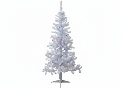 [98433] Arbol De Navidad 6' 400T/2" Economico Base Plastica Blanco