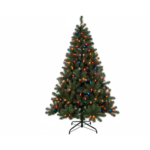[15808] Arbol De Navidad 7' 880T/3" Lujo Base De Metal Sin Luces