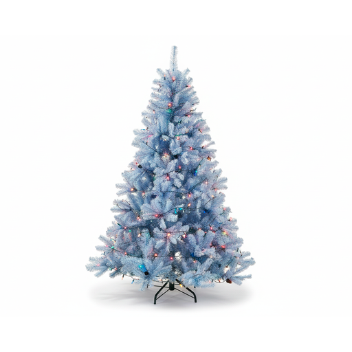 [98438] Arbol De Navidad 7' 992T Luj Base De Metal Hx193 Blanco