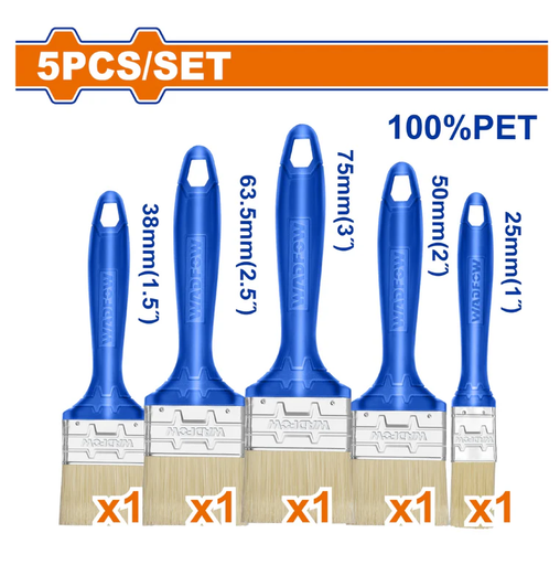 [142730] Brocha Para Pintar 5Pc Mango Plastico 1"-3" Pb1952