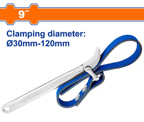 [144560] Llave Para Tubo 9" Con Correa Wadfow Waw3309