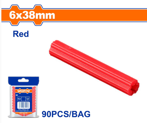 [143411] Taco Plastico 6X38Mm 90Pc Wadfow Wxta922