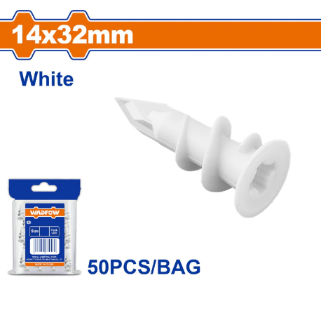 [143421] Taco Plastico Para Tabla De Yeso 14X32Mm 50Pc G931