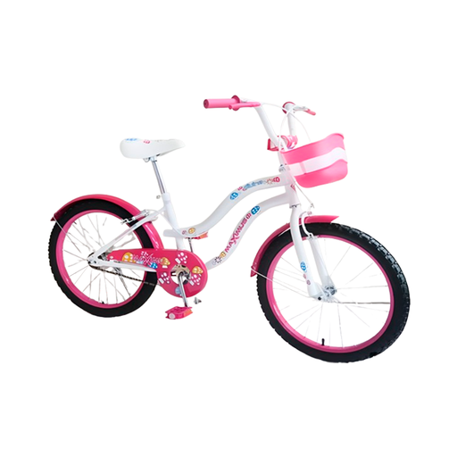 [109549] Bicicleta 20 bmx para niña 1v maximus con guardafango blanco/rosado armable