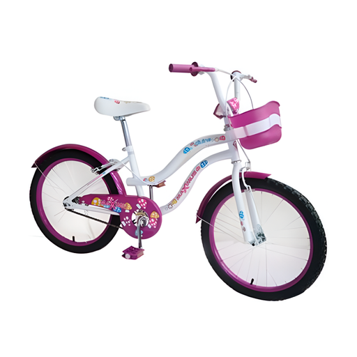 [132822] Bicicleta 20 bmx para niña 1v maximus con guardafango morado armable