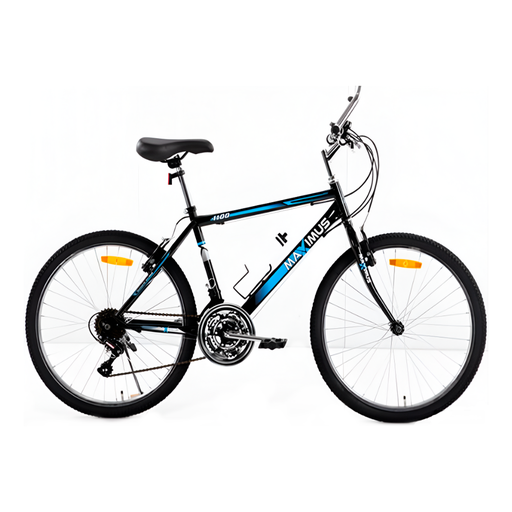 [132451] Bicileta 24 mtb 21v tubo recto cromado maximus azul/negro armable