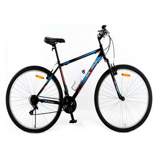 [133257] Bicicleta 29 mtb 21v maximus de metal con suspension  delantera azul/negro armable