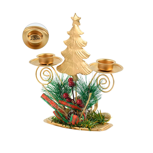 [116254] Candelabro Navideño 19X17Cm Sx2007 Dorado