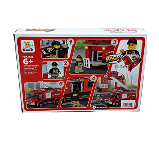 [103805] Juguete Para Armar 163Pc Block De Estacionamiento Bombero Jm13761