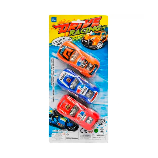 [84085] Juguete De Carro 3Pc Racing 1-6568-228-3Xc
