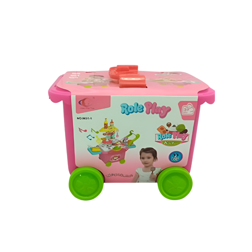 [107884] Juguete De Cocina Tipo Carro Con Mesa 33Pc 1811U242