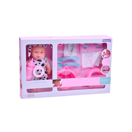 [103779] Juguete De Muñeca Bebe Con Accesorios 9Pc Ja45933