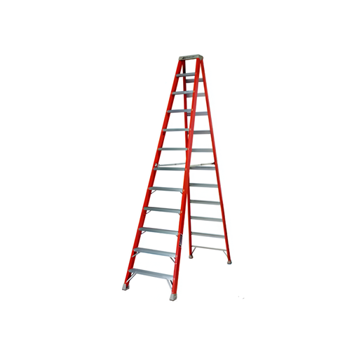 [32740] Escalera fibra de vidrio tipo a 12' fs1512 roja