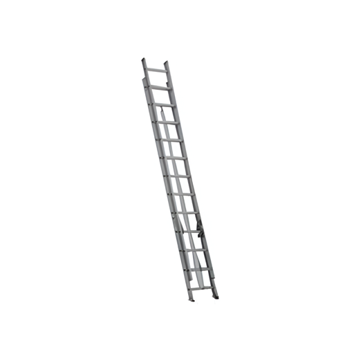 [54699] Escalera de aluminio rectangular ajustable 28' con lazo 494-28n